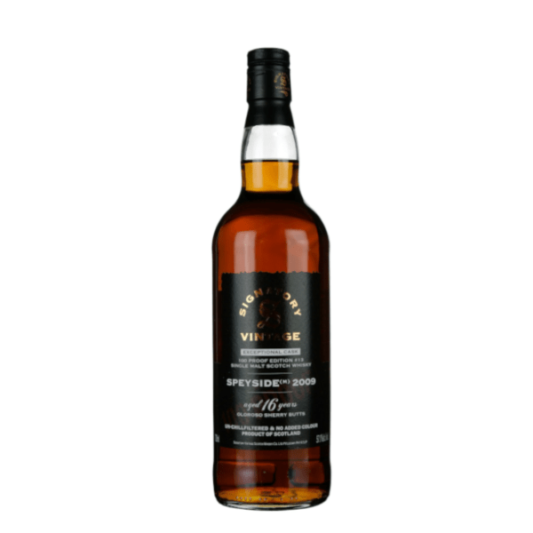Speyside (M) 2009 Signatory 100 Proof Exceptional Cask 16 años